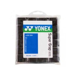 Supergrips Yonex Super Grap AC102 Noir (12 pièces)