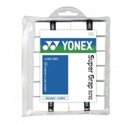 Supergrip Yonex Super  Grap AC102 Blanc (12 pièces)