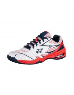 Chaussures Yonex Homme Power Cushion 56 Blanche-Rouge 