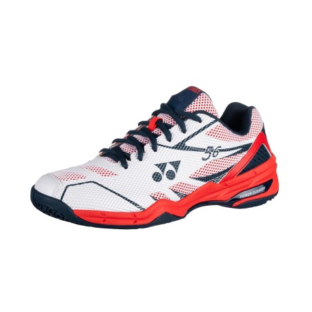 Chaussures Yonex Homme Power Cushion 56 Blanche-Rouge