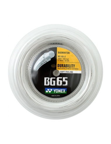Cordage de badminton Yonex BG65 (Bobine - 200m)
