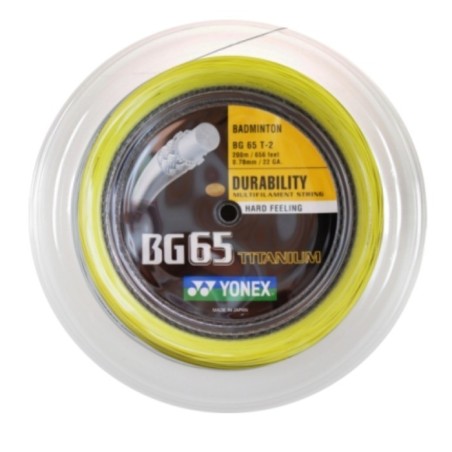 Cordage de Badminton Yonex BG 65 Titanium 