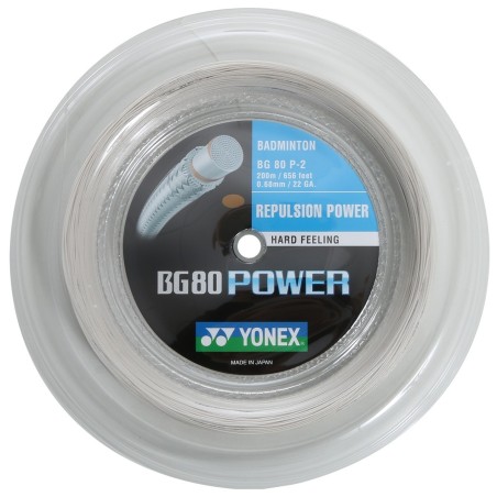 Cordage de badminton Yonex BG80 Power (Bobine de 200m)