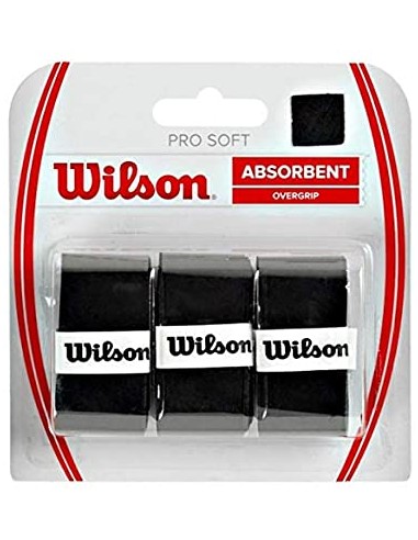 Wilson Pro Soft Overgrip Noir/3 til forbedret greb og komfort
