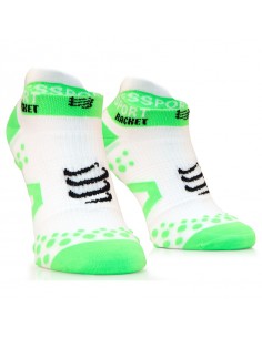 COMPRESSPORT STRAPPING DOUBLE LAYER SOCKS LOW CUT WHITE