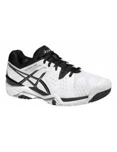 ASICS GEL RESOLUTION 6 HOMME WHITE/BLACK/SILVER 