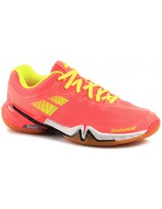 CHAUSSURES BABOLAT FEMME INDOOR SHADOW TOUR FLUO ROSE 