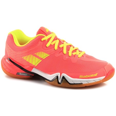 CHAUSSURES BABOLAT FEMME INDOOR SHADOW TOUR FLUO ROSE 