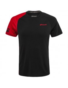 BABOLAT MEN'S PERFORMANCE CREW TEE SHIRT ZWART 