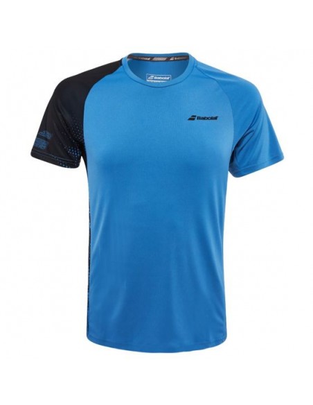 BABOLAT Men's Performance Crew Blue T-Shirt 