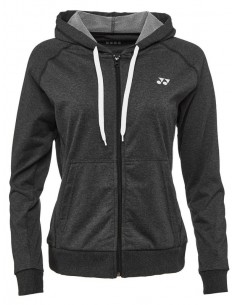 VESTE CAPUCHE YONEX COTON YW0016 FEMME GRIS CHARBON 