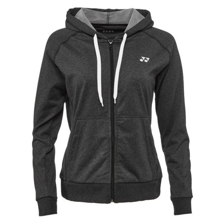 VESTE CAPUCHE YONEX COTON YW0016 FEMME GRIS CHARBON 