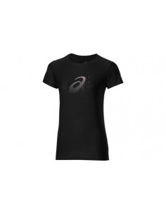 ASICS GRAPHIC VROUWEN SPORT T-SHIRT ZWART 