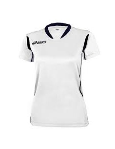 ASICS T-SHIRT SARA BLANC MARINE 