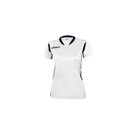 ASICS T-SHIRT SARA BLANC MARINE 