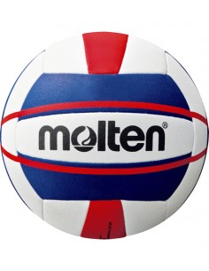 BALLON DE BEACH-VOLLEY V5B1500-WN BLANC/BLEU/ROUGE 